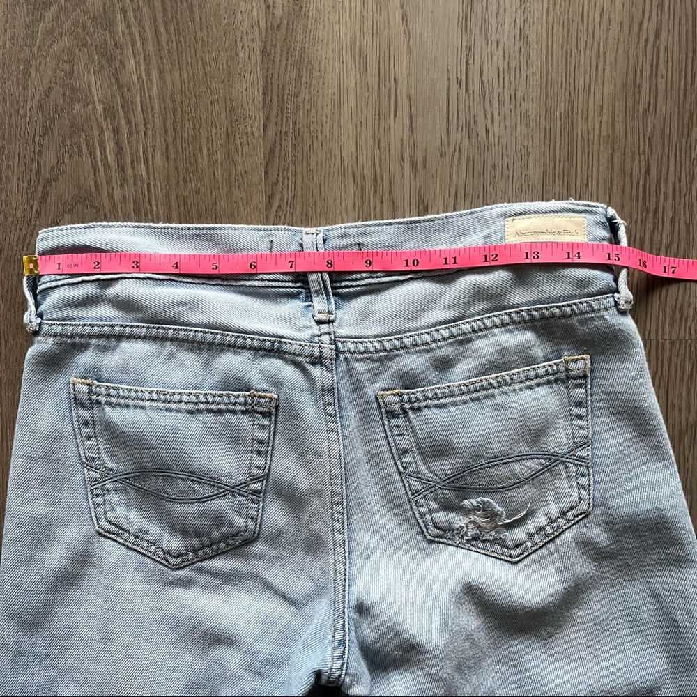 Abercrombie & Fitch Signature Collection Distressed Straight Leg Jeans Sz 25 - Picture 9 of 10